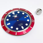 Dial + Bezel Insert + Big Crown for the Seiko SRPB Series - The Captain America Mod